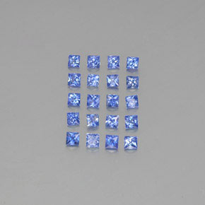 Gemas de zafiro azul natural de 2,00 ct, cuadrado, VVS-VS