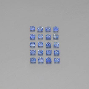 Gemas de zafiro azul natural de 2,00 ct, cuadrado, VVS-VS