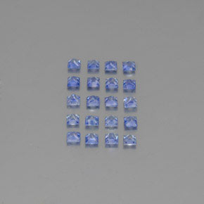 Gemas de zafiro azul natural de  ct, cuadrado, VVS-VS