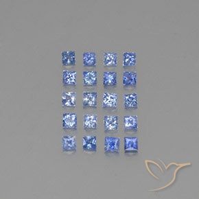Gemas de zafiro azul natural de 1,74 ct, cuadrado, VVS-VS