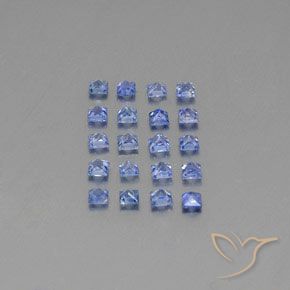 Gemas de zafiro azul natural de 1,74 ct, cuadrado, VVS-VS