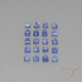 Gemas de zafiro azul natural de 1,89 ct, cuadrado, VVS-VS