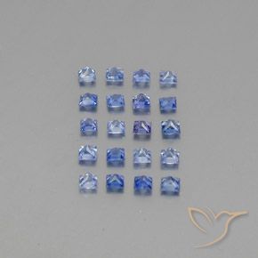 Gemas de zafiro azul natural de 1,77 ct, cuadrado, VVS-VS