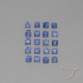 Gemas de Zafiro Azul pastel natural de 2.03 ct, Cuadrado, VVS-VS