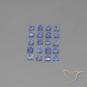 Gemas de zafiro azul púrpura eléctrico natural de 2,05 ct, cuadrado, VVS-VS