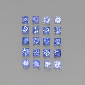Gemas de zafiro azul natural de 1,63 ct, cuadrado, VVS-VS