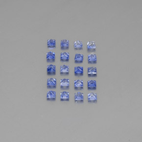 Gemas de zafiro azul natural de 1,63 ct, cuadrado, VVS-VS