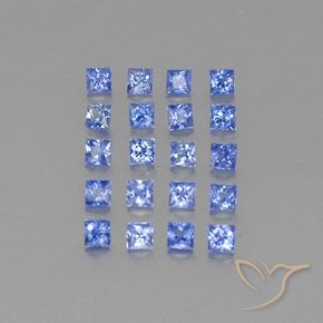 Gemas de zafiro azul natural de 1,55 ct, cuadrado, VVS-VS