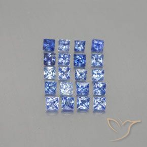 Gemas de zafiro azul natural de 1,57 ct, cuadrado, VVS-VS