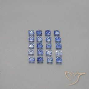 Gemas de zafiro azul natural de 1,57 ct, cuadrado, VVS-VS