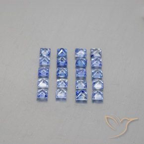 Gemas de zafiro azul natural de 1,75 ct, cuadrado, VVS-VS