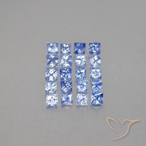 Gemas de zafiro azul natural de 1,85 ct, cuadrado, VVS-VS