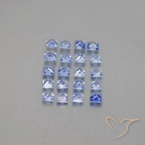 Gemas de zafiro azul natural de 1,85 ct, cuadrado, VVS-VS