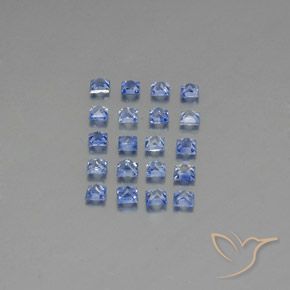 Gemas de zafiro azul natural de 1,90 ct, cuadrado, VVS-VS