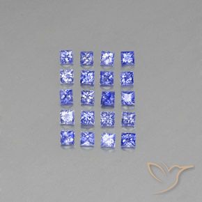 Gemas de zafiro azul natural de 2,14 ct, cuadrado, VVS-VS