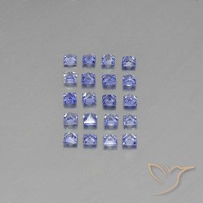 Gemas de zafiro azul natural de 2,14 ct, cuadrado, VVS-VS