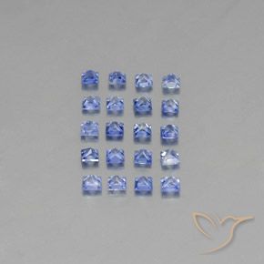 Gemas de zafiro azul natural de 2,10 ct, cuadrado, VVS-VS