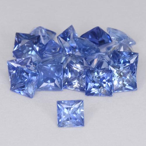 Gemas de zafiro azul natural de 2,36 ct, cuadrado, VVS-VS