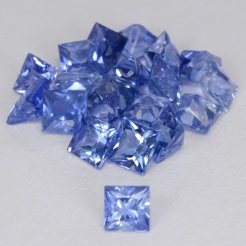 Gemas de zafiro azul natural de 2,36 ct, cuadrado, VVS-VS