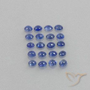 Gemas de zafiro azul natural de 3,05 ct, transparente, transparente / translúcido