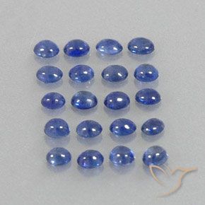 Gemas de zafiro azul natural de 3,05 ct, transparente, transparente / translúcido