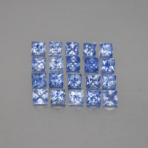 Gemas de zafiro azul natural de 1,60 ct, cuadrado, VVS-VS