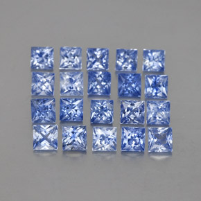 Gemas de zafiro azul natural de 1,60 ct, cuadrado, VVS-VS