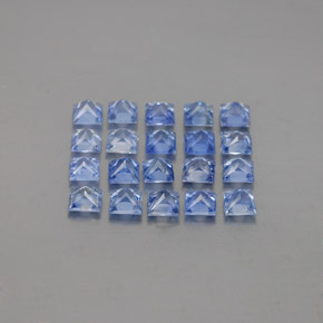 Gemas de zafiro azul natural de 1,60 ct, cuadrado, VVS-VS