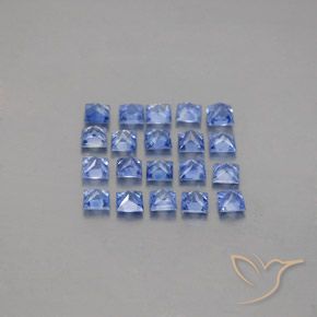 Gemas de zafiro azul natural de 2,49 ct, cuadrado, VVS-VS