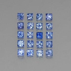 Gemas de zafiro azul natural de 3,67 ct, cuadrado, VVS-VS
