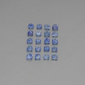 Gemas de zafiro azul natural de 3,67 ct, cuadrado, VVS-VS