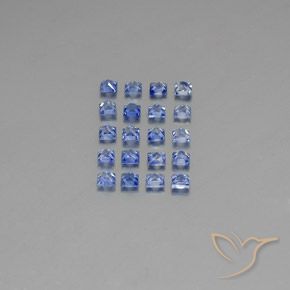 Gemas de zafiro azul natural de 1,53 ct, cuadrado, VVS-VS