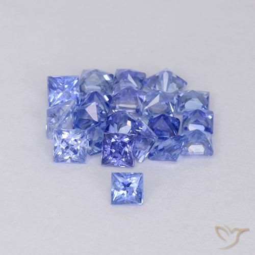 1.51ctw Natural Azul púrpura eléctrico Zafiro, Cuadrado, VVS-VS