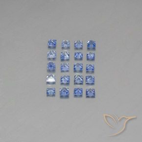 Gemas de zafiro azul natural de 1,31 ct, cuadrado, VVS-VS
