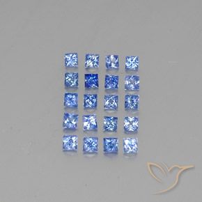 Gemas de zafiro azul natural de 2,57 ct, cuadrado, VVS-VS
