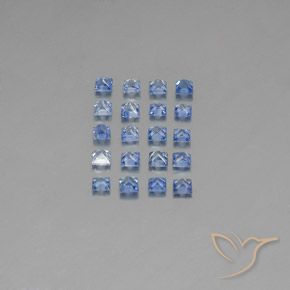 Gemas de zafiro azul natural de 3,15 ct, cuadrado, VVS-VS