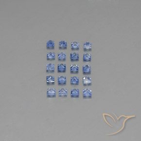 Gemas de Zafiro Azul oscuro medio natural de 2.77 ct, Cuadrado, VVS-VS