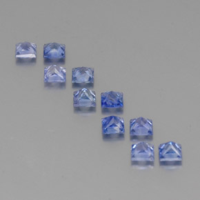 Gemas de zafiro azul natural de 2,24 ct, cuadrado, VVS-VS
