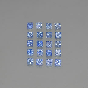 Gemas de zafiro azul natural de 2,31 ct, cuadrado, VVS-VS