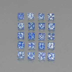 Gemas de zafiro azul natural de 2,31 ct, cuadrado, VVS-VS