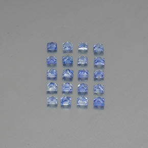Gemas de zafiro azul natural de 2,31 ct, cuadrado, VVS-VS