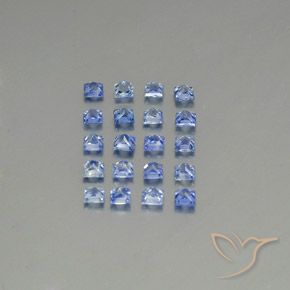 Gemas de zafiro azul natural de 1,97 ct, cuadrado, VVS-VS