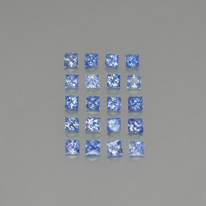 Gemas de zafiro azul natural de 2,04 ct, cuadrado, VVS-VS