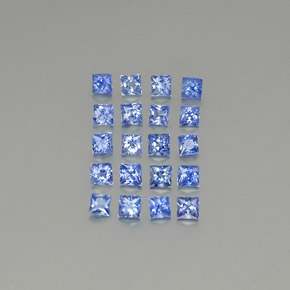 Gemas de zafiro azul natural de 2,19 ct, cuadrado, VVS-VS