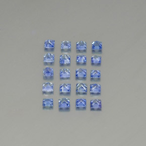 Gemas de zafiro azul natural de 2,19 ct, cuadrado, VVS-VS