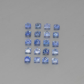 Gemas de zafiro azul natural de 1,51 ct, cuadrado, VVS-VS