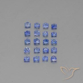 Gemas de zafiro azul natural de 2,05 ct, cuadrado, VVS-VS