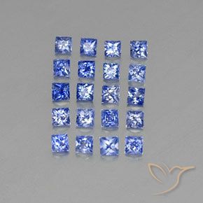 Gemas de zafiro azul natural de 1,80 ct, cuadrado, VVS-VS
