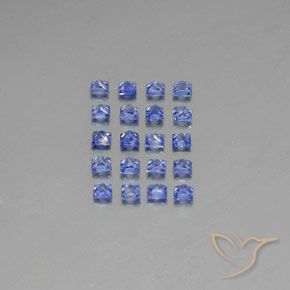 Gemas de zafiro azul natural de 1,80 ct, cuadrado, VVS-VS