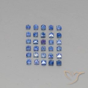 Gemas de zafiro azul natural de 1,83 ct, cuadrado, VVS-VS